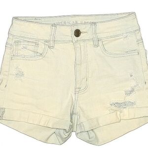 American Eagle Outfitters Women's Light Cream Jean Shorts